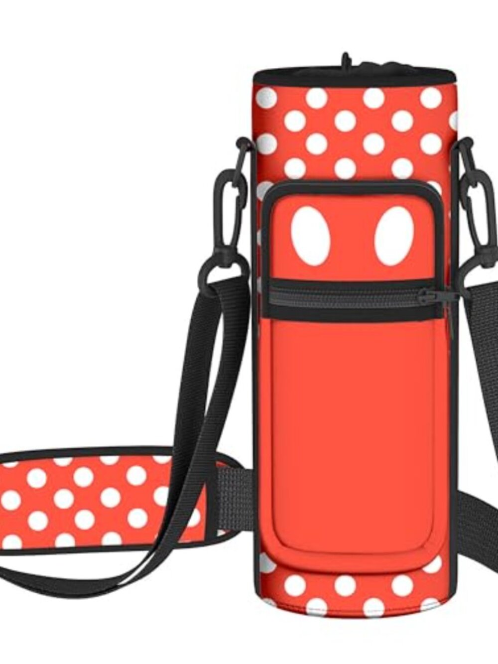 Neoprene Water Bottle Carrier Bag Adjustable Strap Crossbody Sling Pouch